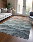 LOOMLAN Rugs Linover Teal Washable Indoor-Outdoor Rug