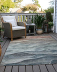 LOOMLAN Rugs Linover Teal Washable Indoor-Outdoor Rug
