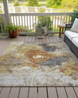 LOOMLAN Rugs Linta Brown Washable Indoor-Outdoor Rug