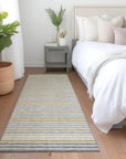 LOOMLAN Rugs Linzia Gray Washable Indoor-Outdoor Rug
