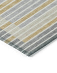 LOOMLAN Rugs Linzia Gray Washable Indoor-Outdoor Rug