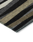 LOOMLAN Rugs Liora Black Washable Indoor-Outdoor Rug