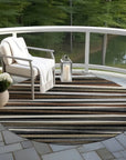 LOOMLAN Rugs Liora Black Washable Indoor-Outdoor Rug