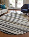 LOOMLAN Rugs Liora Gray Washable Indoor-Outdoor Rug