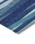 LOOMLAN Rugs Liora Navy Washable Indoor-Outdoor Rug