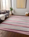 LOOMLAN Rugs Liora Pink Washable Indoor-Outdoor Rug