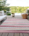 LOOMLAN Rugs Liora Pink Washable Indoor-Outdoor Rug