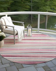 LOOMLAN Rugs Liora Pink Washable Indoor-Outdoor Rug