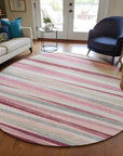 LOOMLAN Rugs Liora Pink Washable Indoor-Outdoor Rug