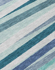 LOOMLAN Rugs Liora Teal Washable Indoor-Outdoor Rug