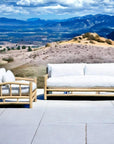 Artesia Bali Outdoor Patio Lounge Chair Teak Olefin Cushion