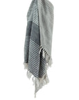LOOMLAN Cabana Soft Outdoor Throw Blanket Fringe