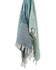 LOOMLAN Cabana Soft Outdoor Throw Blanket Fringe