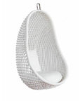 Artesia White Pod Rattan and Aluminum Hanging Chair