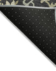 LOOMLAN Rugs Louis Black Washable Indoor-Outdoor Rug