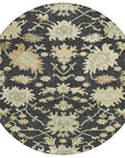 LOOMLAN Rugs Louis Black Washable Indoor-Outdoor Rug
