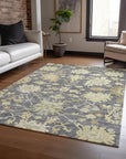 LOOMLAN Rugs Louis Gray Washable Indoor-Outdoor Rug