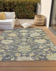 LOOMLAN Rugs Louis Gray Washable Indoor-Outdoor Rug