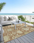 LOOMLAN Rugs Louis Orange Washable Indoor-Outdoor Rug