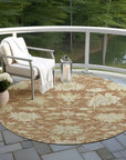 LOOMLAN Rugs Louis Orange Washable Indoor-Outdoor Rug