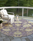 LOOMLAN Rugs Louis Purple Washable Indoor-Outdoor Rug
