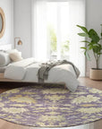 LOOMLAN Rugs Louis Purple Washable Indoor-Outdoor Rug