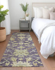 LOOMLAN Rugs Louis Purple Washable Indoor-Outdoor Rug