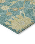 LOOMLAN Rugs Louis Teal Washable Indoor-Outdoor Rug