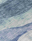 LOOMLAN Rugs Louisa Blue Washable Indoor-Outdoor Rug