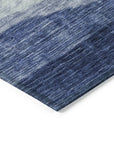 LOOMLAN Rugs Louisa Blue Washable Indoor-Outdoor Rug