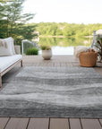 LOOMLAN Rugs Louisa Gray Washable Indoor-Outdoor Rug