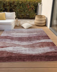 LOOMLAN Rugs Louisa Pink Washable Indoor-Outdoor Rug