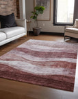 LOOMLAN Rugs Louisa Pink Washable Indoor-Outdoor Rug