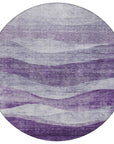 LOOMLAN Rugs Louisa Purple Washable Indoor-Outdoor Rug