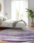 LOOMLAN Rugs Louisa Purple Washable Indoor-Outdoor Rug