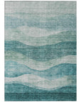 LOOMLAN Rugs Louisa Seafoam Washable Indoor-Outdoor Rug