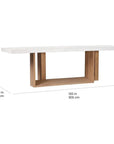 Seasonal Living Lucca Outdoor Concrete Counter Table - White Outdoor