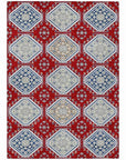 LOOMLAN Rugs Lucinda Red Washable Indoor-Outdoor Rug