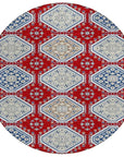 LOOMLAN Rugs Lucinda Red Washable Indoor-Outdoor Rug