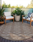 LOOMLAN Rugs Lume Brown Washable Indoor-Outdoor Rug