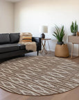 LOOMLAN Rugs Lume Brown Washable Indoor-Outdoor Rug