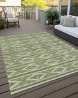 LOOMLAN Rugs Lume Green Washable Indoor-Outdoor Rug