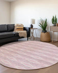 LOOMLAN Rugs Lume Pink Washable Indoor-Outdoor Rug