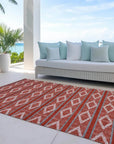 LOOMLAN Rugs Lume Red Washable Indoor-Outdoor Rug