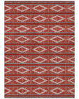 LOOMLAN Rugs Lume Red Washable Indoor-Outdoor Rug