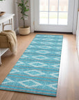 LOOMLAN Rugs Lume Teal Washable Indoor-Outdoor Rug