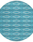 LOOMLAN Rugs Lume Teal Washable Indoor-Outdoor Rug