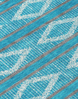 LOOMLAN Rugs Lume Teal Washable Indoor-Outdoor Rug
