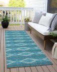 LOOMLAN Rugs Lume Teal Washable Indoor-Outdoor Rug
