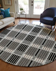 LOOMLAN Rugs Lunara Black Washable Indoor-Outdoor Rug